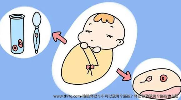 疤痕体质可不可以放两个胚胎？体质好的放两个胚胎也无妨