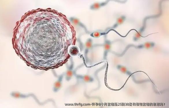 怀孕8个月宫缩压25到30是有假性宫缩的意思吗？