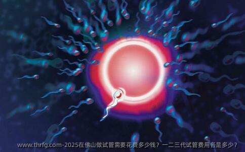 2025在佛山做试管需要花费多少钱？一二三代试管费用各是多少？